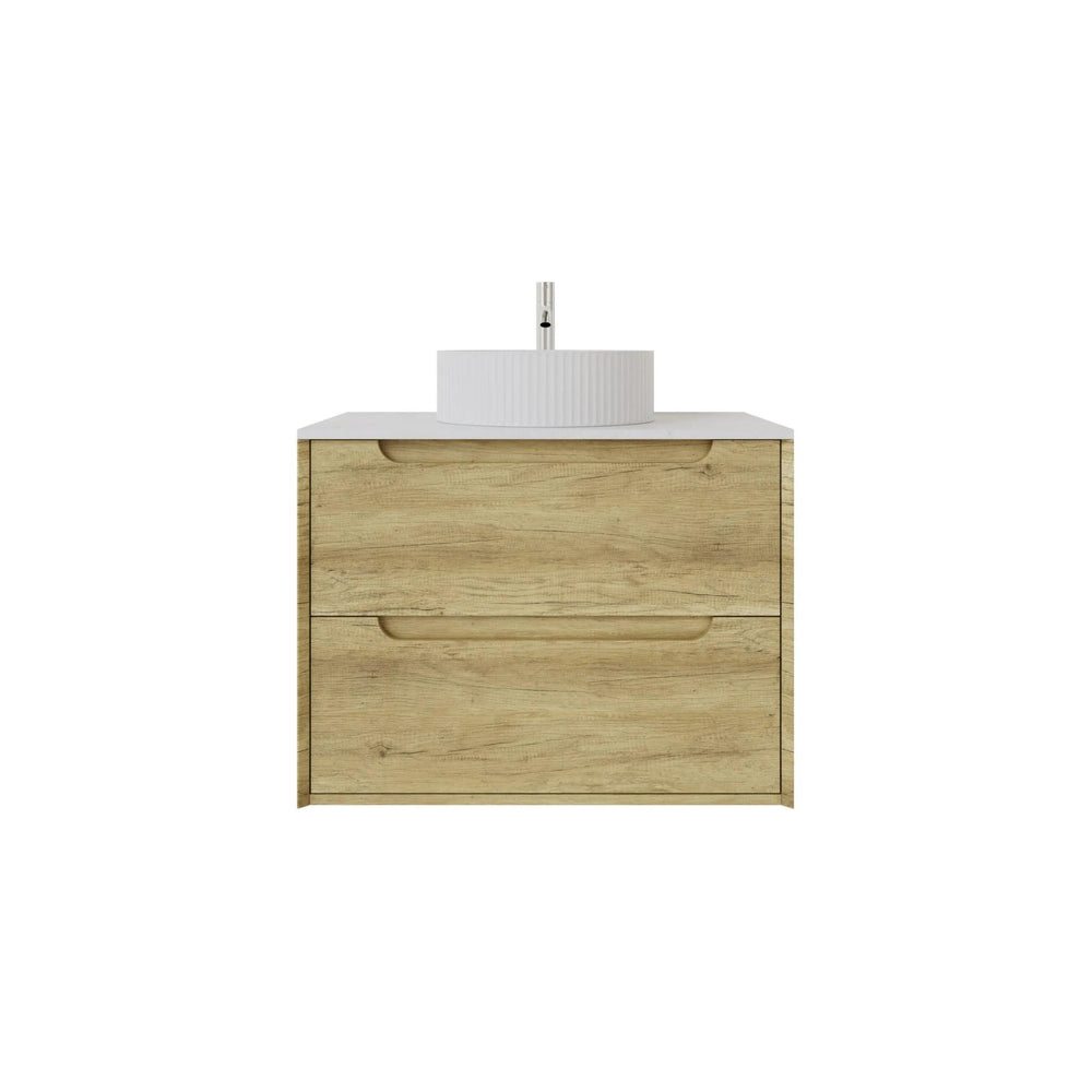 VITO BROOKLYN ASHWOOD 750MM SINGLE BOWL WALL HUNG VANITY