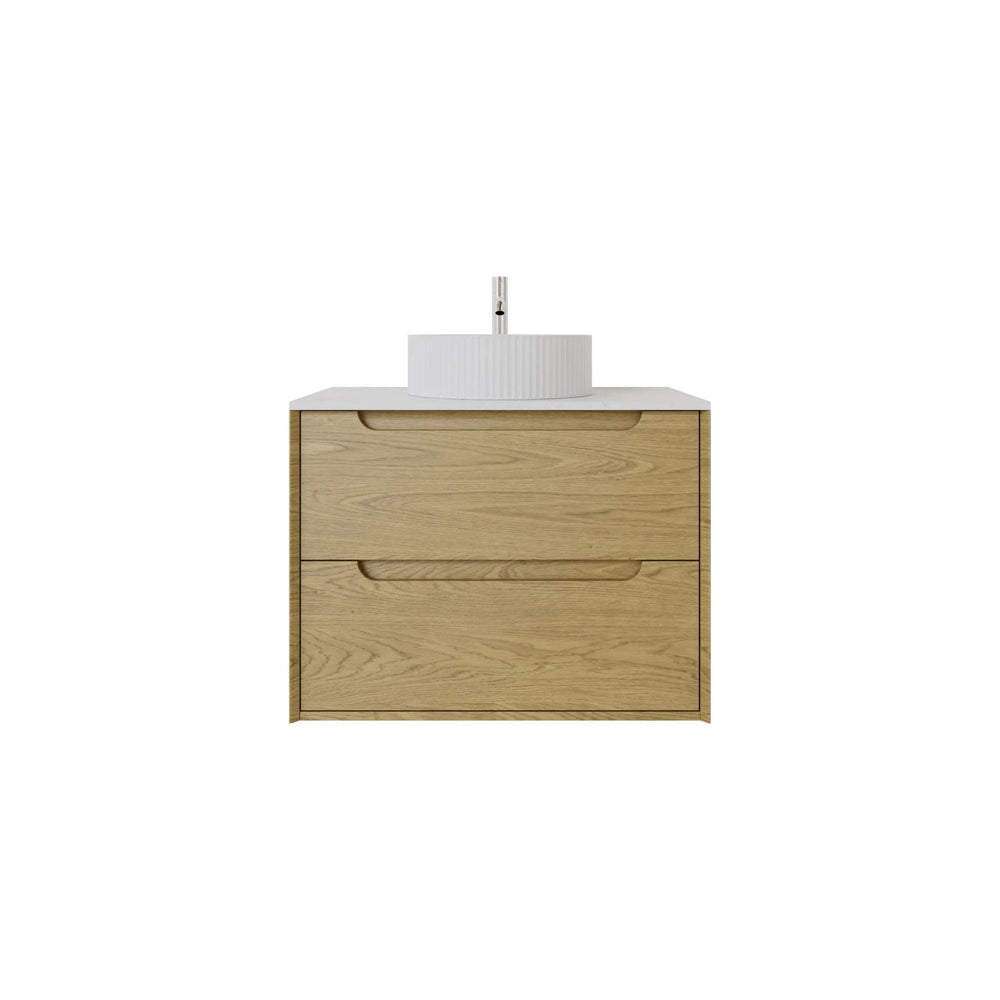 VITO BROOKLYN RED OAK 750MM SINGLE BOWL WALL HUNG VANITY