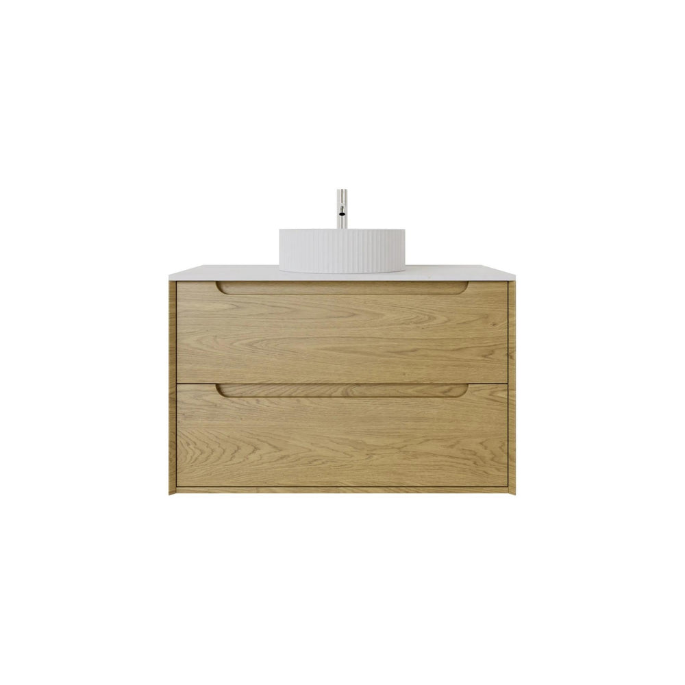 VITO BROOKLYN RED OAK 900MM SINGLE BOWL WALL HUNG VANITY