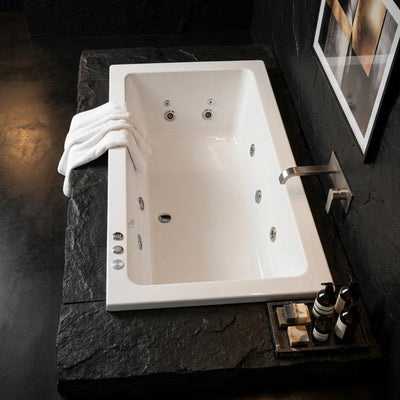 BROADWAY ALPHA BUILT-IN SPA BATHTUB WHITE (AVAILABLE IN 1490MM, 1700MM AND 1795MM) WITH 6 JETS