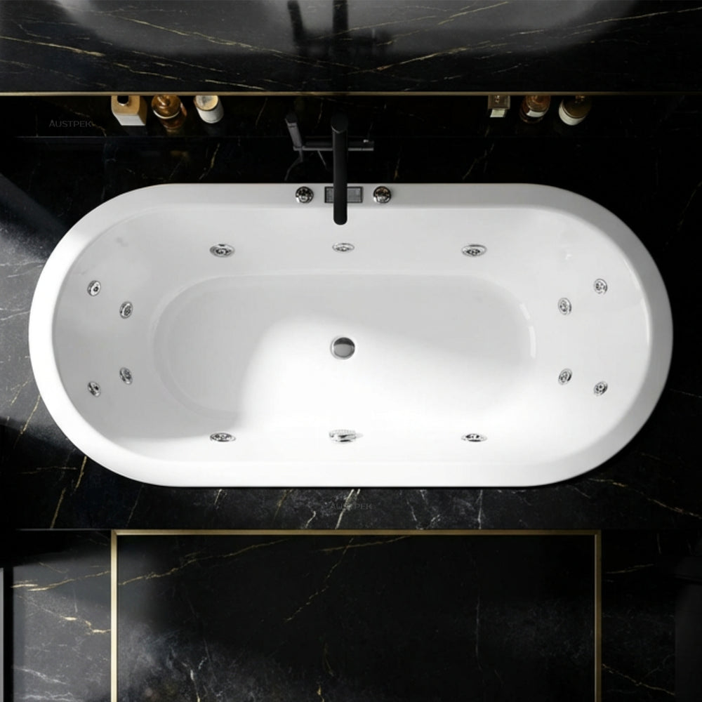 BROADWAY FLORENTINE SPA BATH WHITE 1720MM WITH JET CONFIGURATION