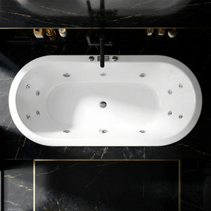 BROADWAY FLORENTINE SPA BATH WHITE 1720MM WITH JET CONFIGURATION