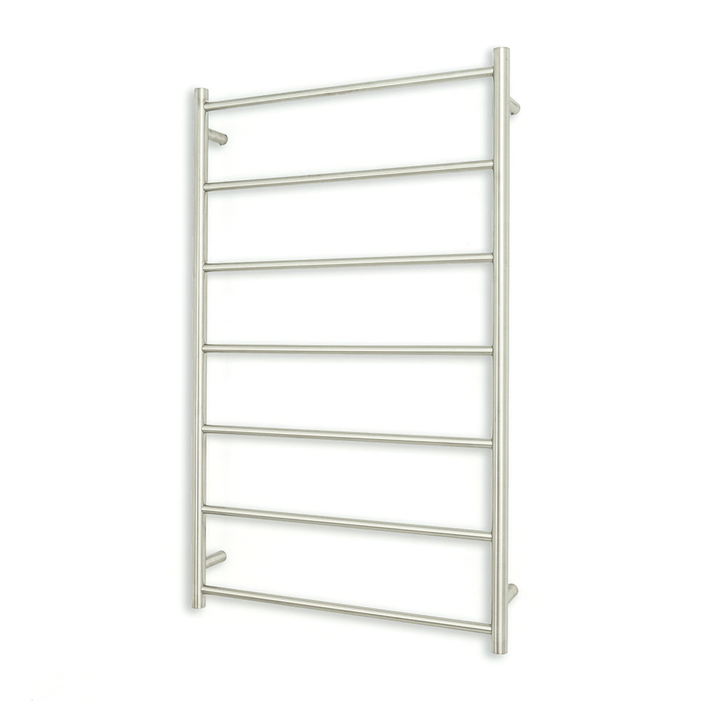 RADIANT HEATING 7-BARS ROUND NON-HEATED TOWEL RAIL BRUSHED SATIN 700MM