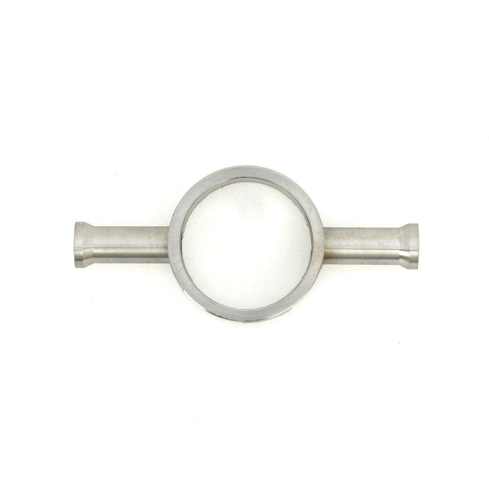 RADIANT HEATING ROUND HOOK ACCESSORY FOR VERTICAL TOWEL RAIL BRUSHED SATIN 110MM