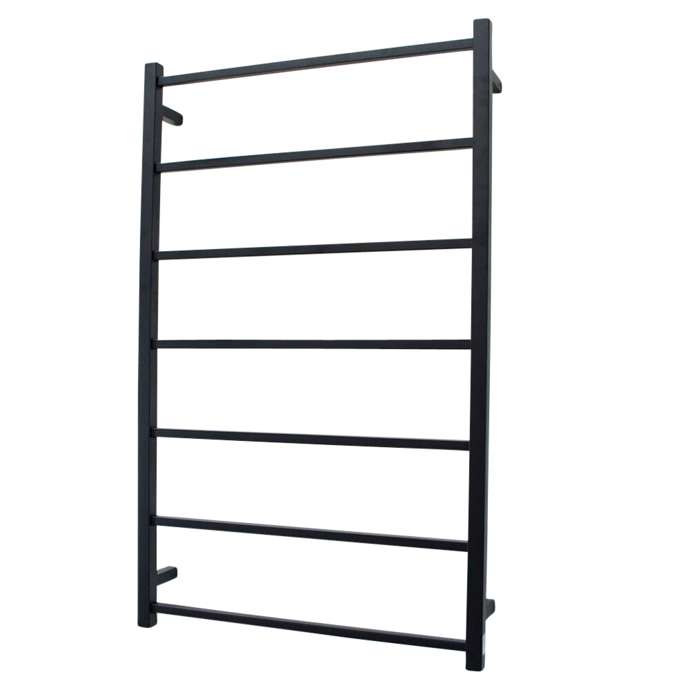 RADIANT HEATING 7-BARS SQUARE NON-HEATED TOWEL RAIL MATTE BLACK 700MM