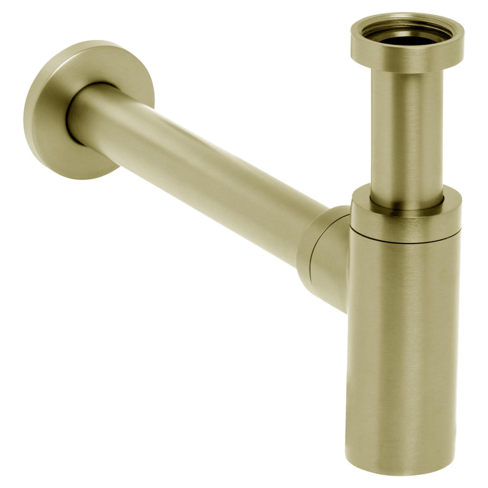 JOHNSON SUISSE VENEZIA BOTTLE TRAP 330MM BRUSHED BRASS