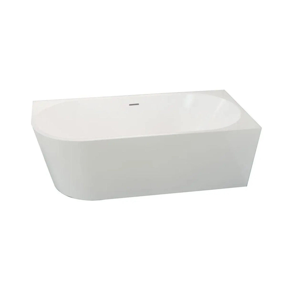 ZUMI MILA FREESTANDING RIGHT CORNER BATHTUB WITH OVERFLOW GLOSS WHITE (AVAILABLE IN 1500MM AND 1700MM)