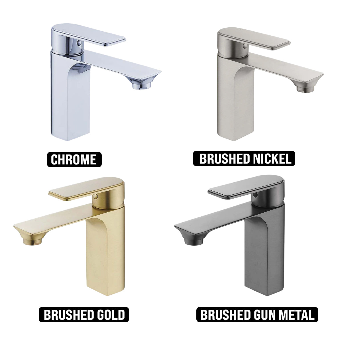 TAPART BATEAU BASIN MIXER BRUSHED GUN METAL