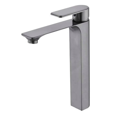 TAPART BATEAU HIGH BASIN MIXER BRUSHED GUN METAL