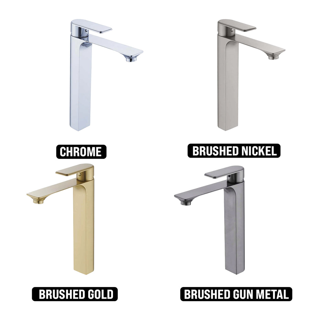 TAPART BATEAU LEAD FREE HIGH BASIN MIXER BRUSHED GOLD