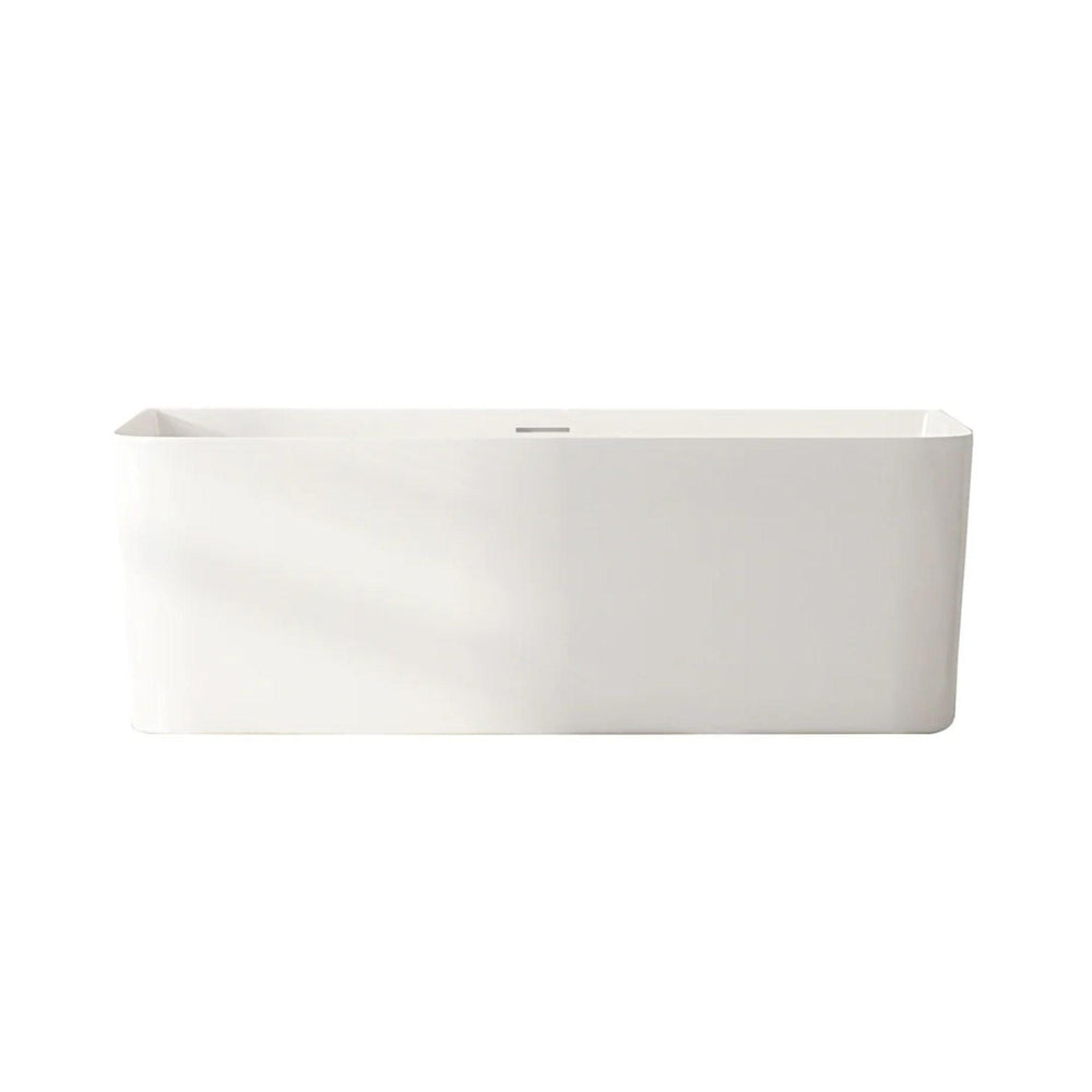 MERCIO BULLION ULTRA THIN BACK TO WALL BATHTUB GLOSS WHITE (AVAILABLE IN 1500MM AND 1700MM)