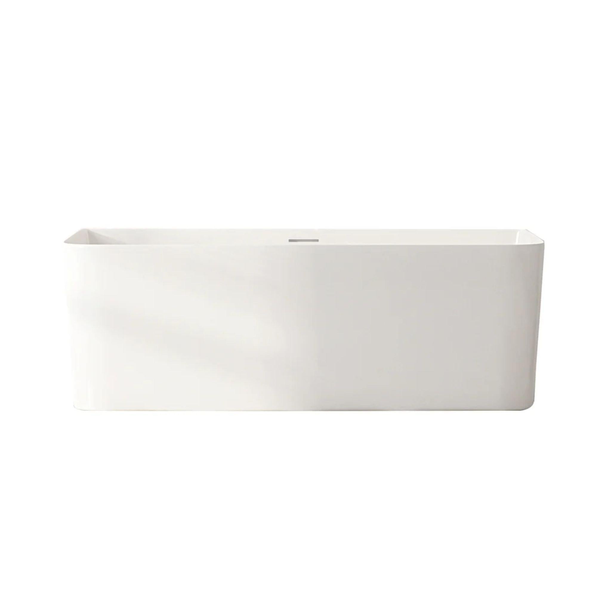 MERCIO BULLION ULTRA THIN BACK TO WALL BATHTUB GLOSS WHITE (AVAILABLE IN 1500MM AND 1700MM)