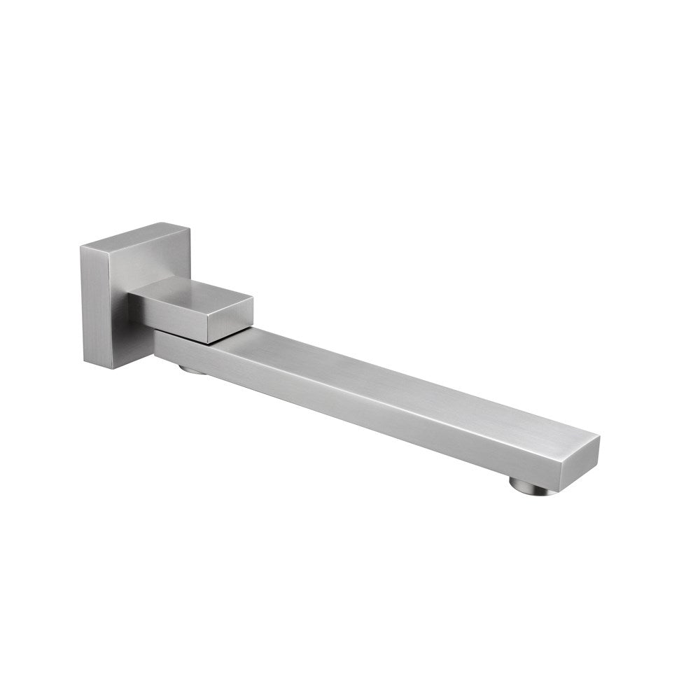 AQUAPERLA BATH SPOUT 259MM BRUSHED NICKEL