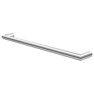 AQUAPERLA ROUND HORIZONTAL SINGLE BAR HEATED TOWEL RACK BRUSHED NICKEL 780MM
