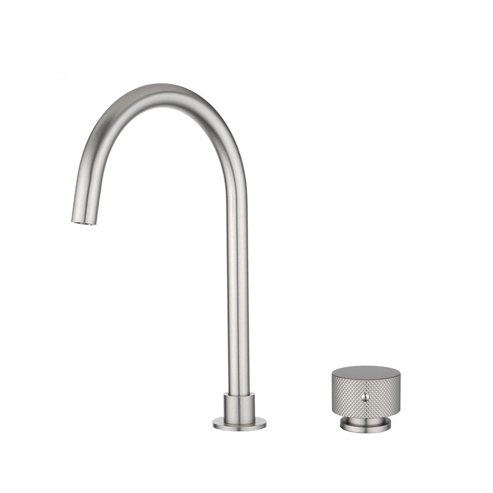 NORICO MOON SWIVEL BASIN MIXER 360MM BRUSHED NICKEL