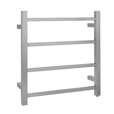 AQUAPERLA 4 BARS HEATED TOWEL RACK BRUSHED NICKEL 520MM