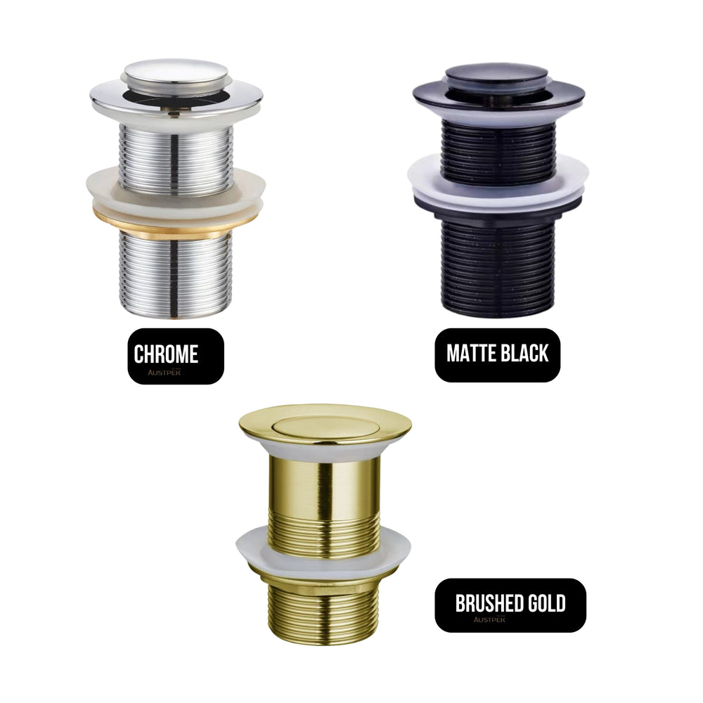 IKON POP-UP NON OVERFLOW WASTE BASIN MATTE BLACK