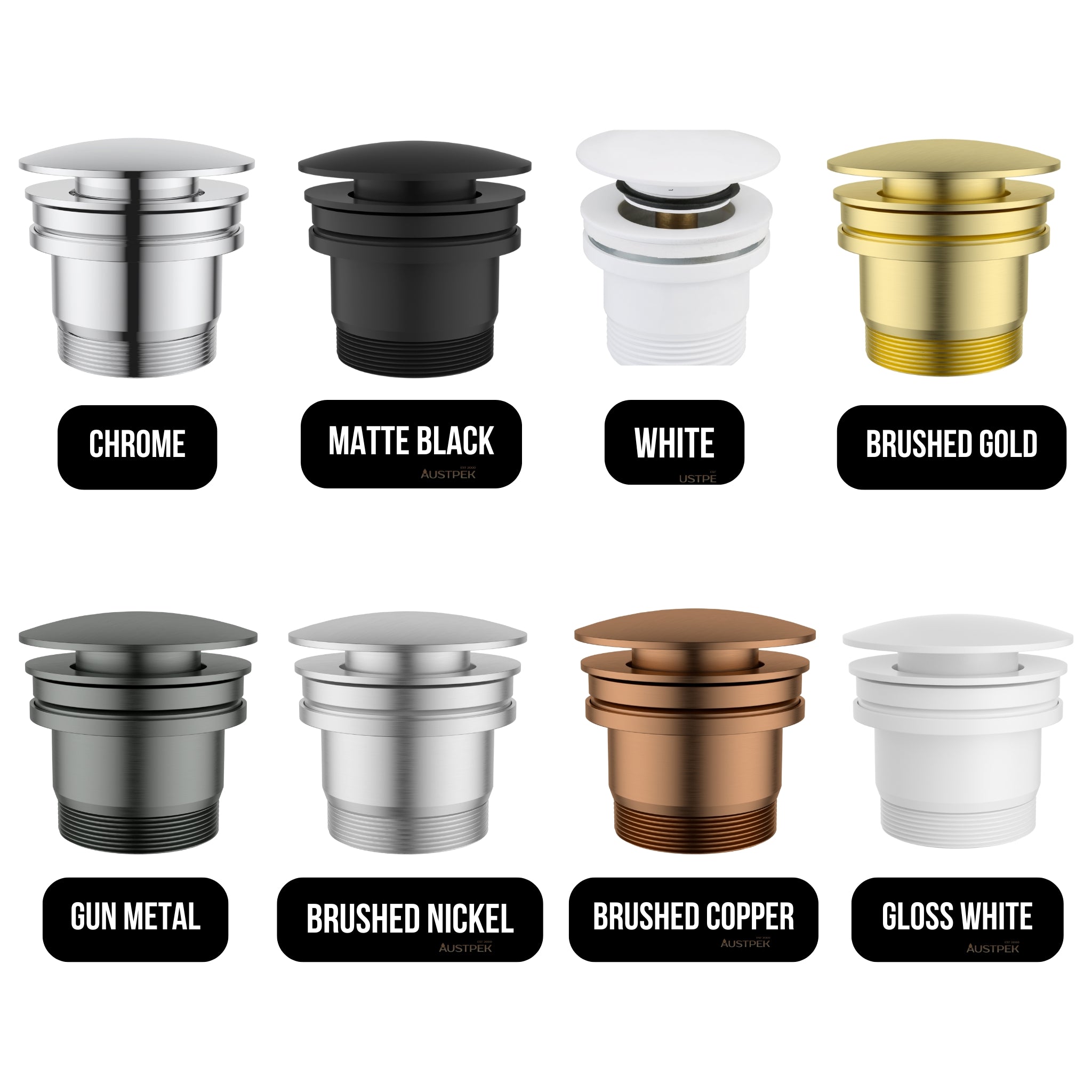 IKON POP UP UNIVERSAL BASIN WASTE BRUSHED GOLD