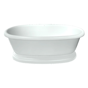 VEROTTI BORDEAUX FREESTANDING SOLID SURFACE BATH MATTE WHITE 1800MM