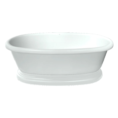 VEROTTI BORDEAUX FREESTANDING SOLID SURFACE BATH MATTE WHITE 1800MM