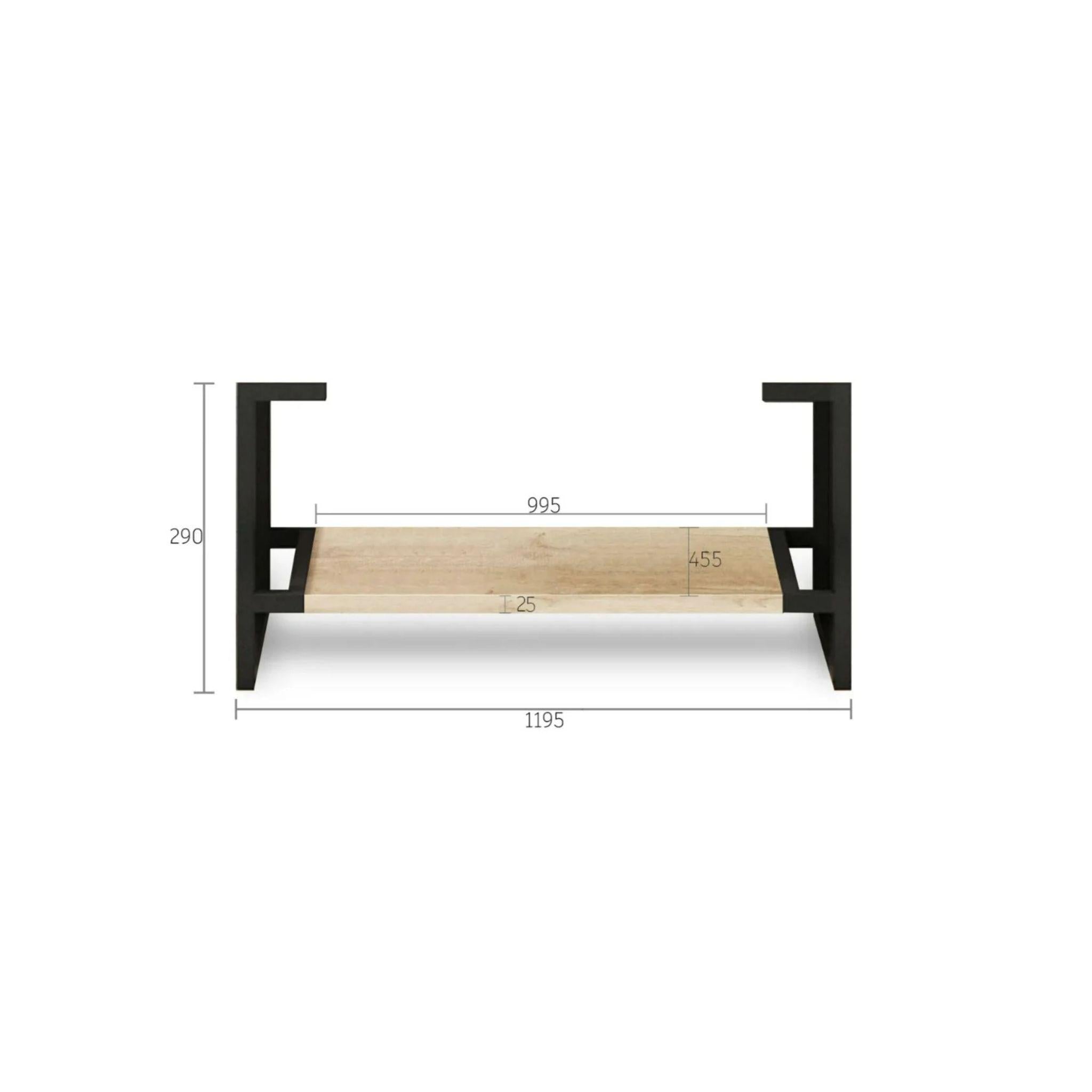OTTI BYRON NATURAL OAK 1200MM DOUBLE BOWL FLOOR STANDING VANITY
