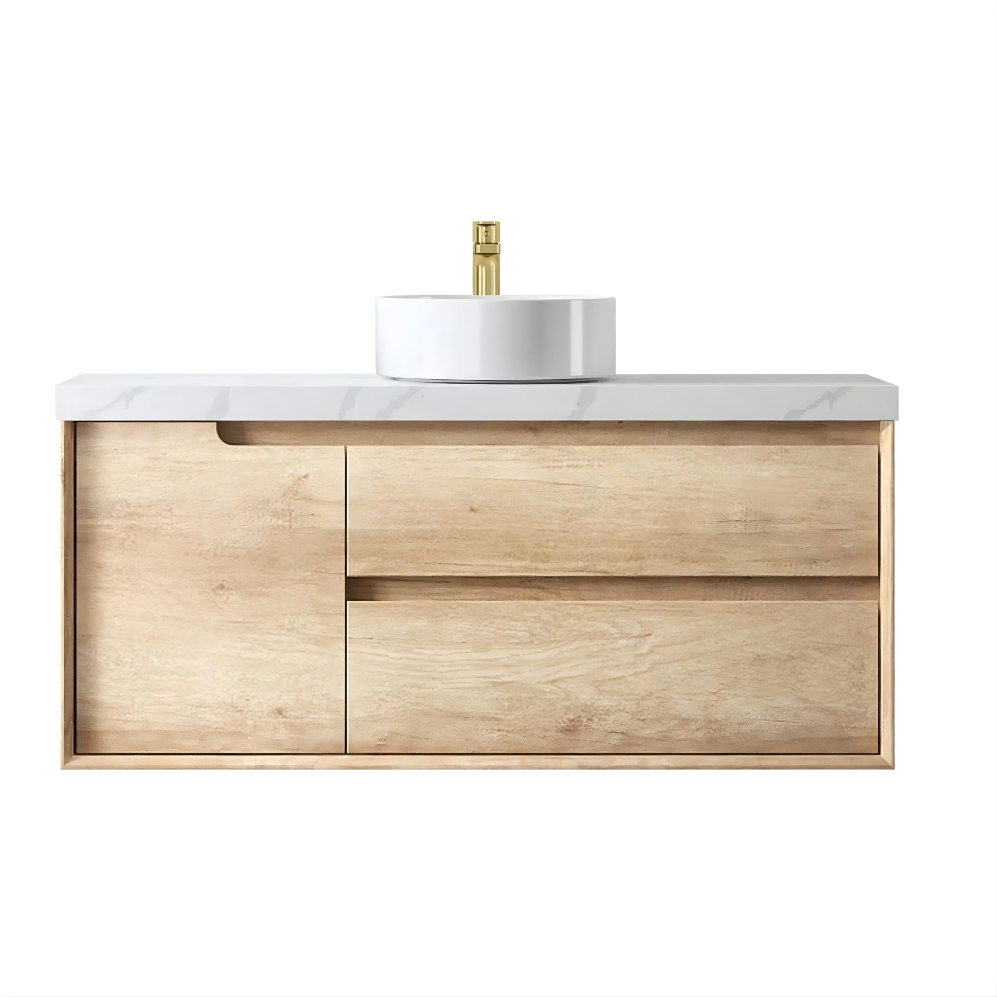 OTTI BYRON NATURAL OAK 1200MM SINGLE BOWL FLOOR STANDING VANITY