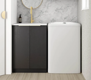 OTTI BYRON BLACK OAK 630MM BASE LAUNDRY CABINET