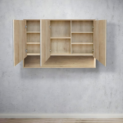 OTTI BYRON NATURAL OAK MIRROR SHAVING CABINET 1200X800MM