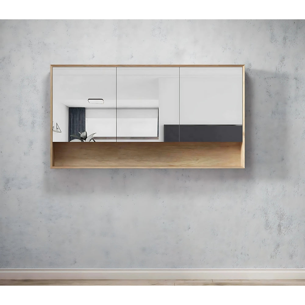 OTTI BYRON NATURAL OAK MIRROR SHAVING CABINET 1500X800MM