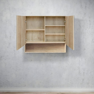 OTTI BYRON NATURAL OAK MIRROR SHAVING CABINET 900X800MM