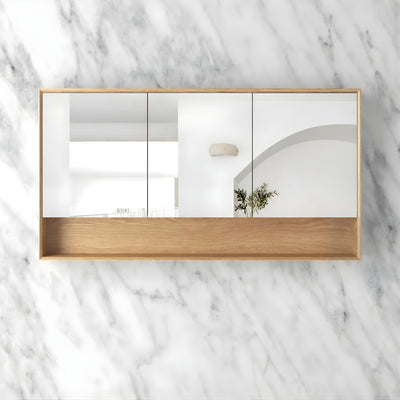 OTTI BYRON WOODLAND OAK MIRROR SHAVING CABINET 1500X800MM