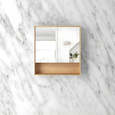 OTTI BYRON WOODLAND OAK MIRROR SHAVING CABINET 750X800MM