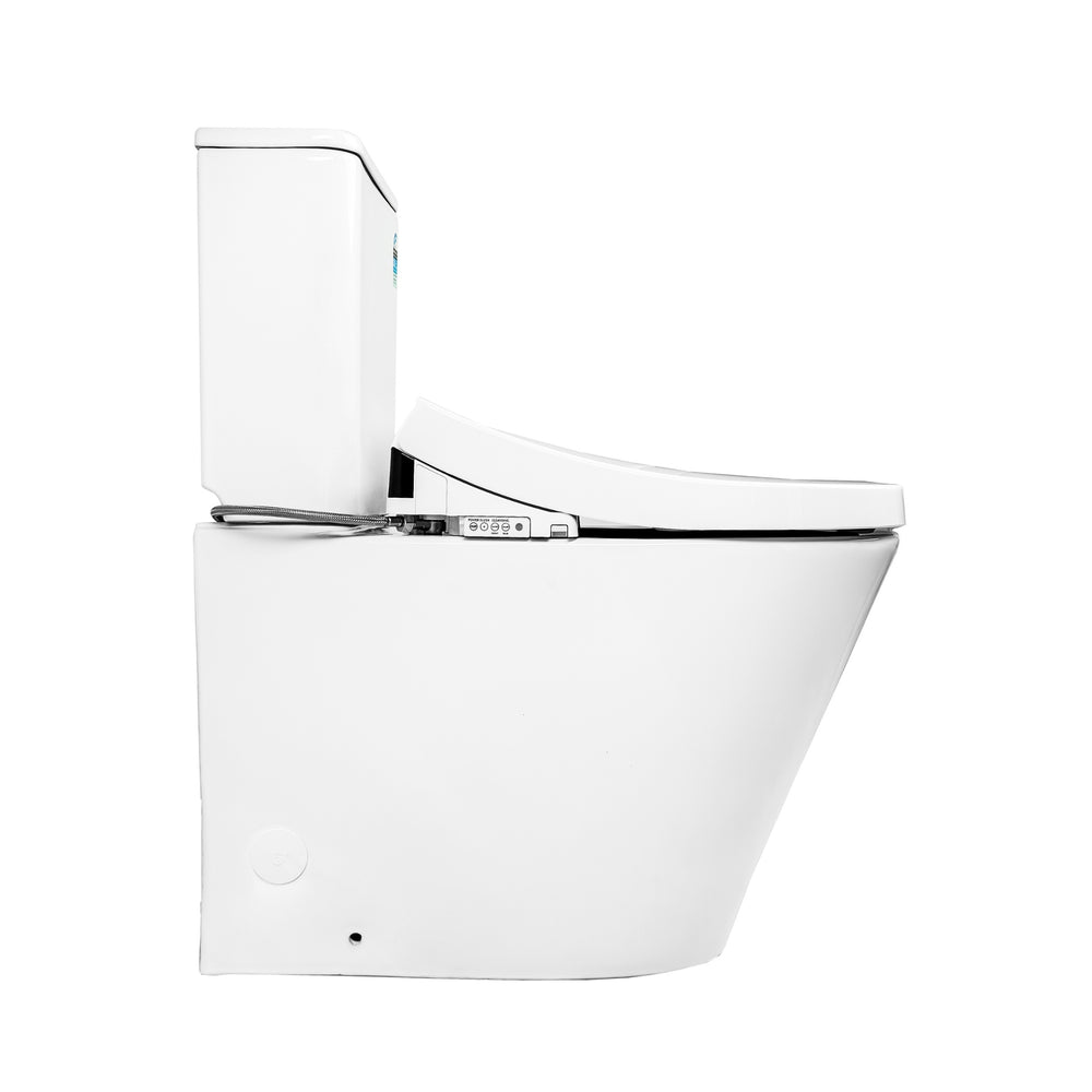 TOTO S7 WASHLET W/ REMOTE CONTROL AND B&H DARA BTW TOILET SUITE PACKAGE D-SHAPE GLOSS WHITE