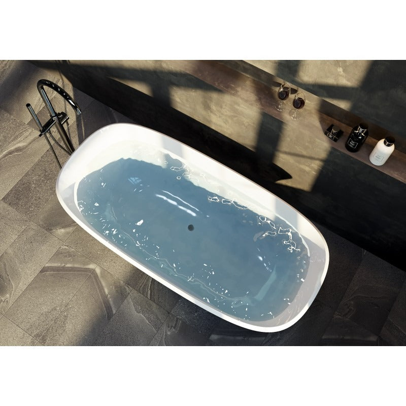 BEL BAGNO BADEN FREESTANDING BATHTUB GLOSS WHITE (AVAILABLE IN 1500MM AND 1700MM)