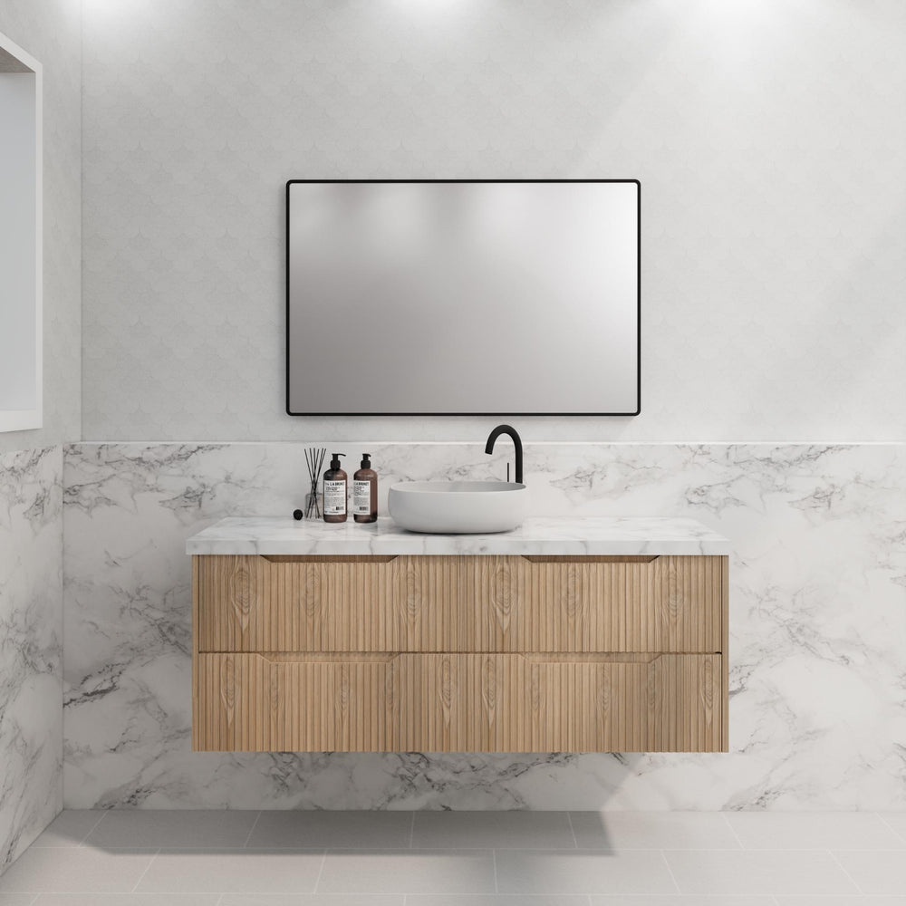 RIVA BALI AMERICAN OAK 1500MM SINGLE BOWL WALL HUNG VANITY