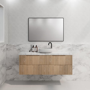 RIVA BALI AMERICAN OAK 1500MM SINGLE BOWL WALL HUNG VANITY