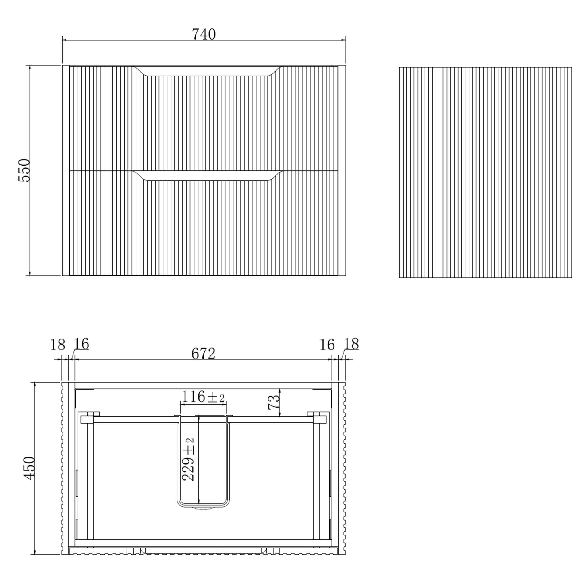 RIVA BALI WHITE OAK 750MM SINGLE BOWL WALL HUNG VANITY