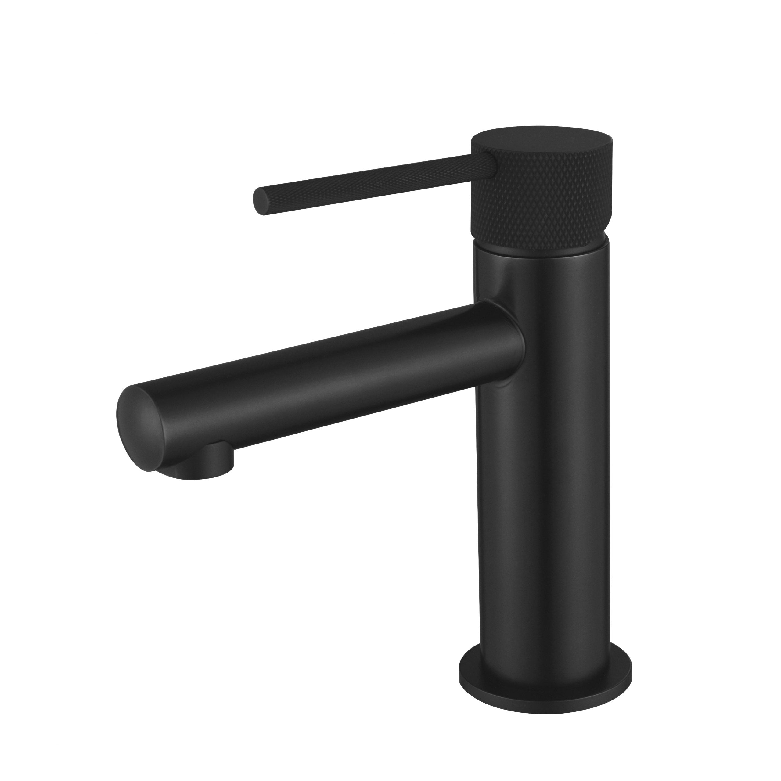 MODERN NATIONAL STAR MINI BASIN MIXER WITH KNURLED HANDLE 158MM MATTE BLACK