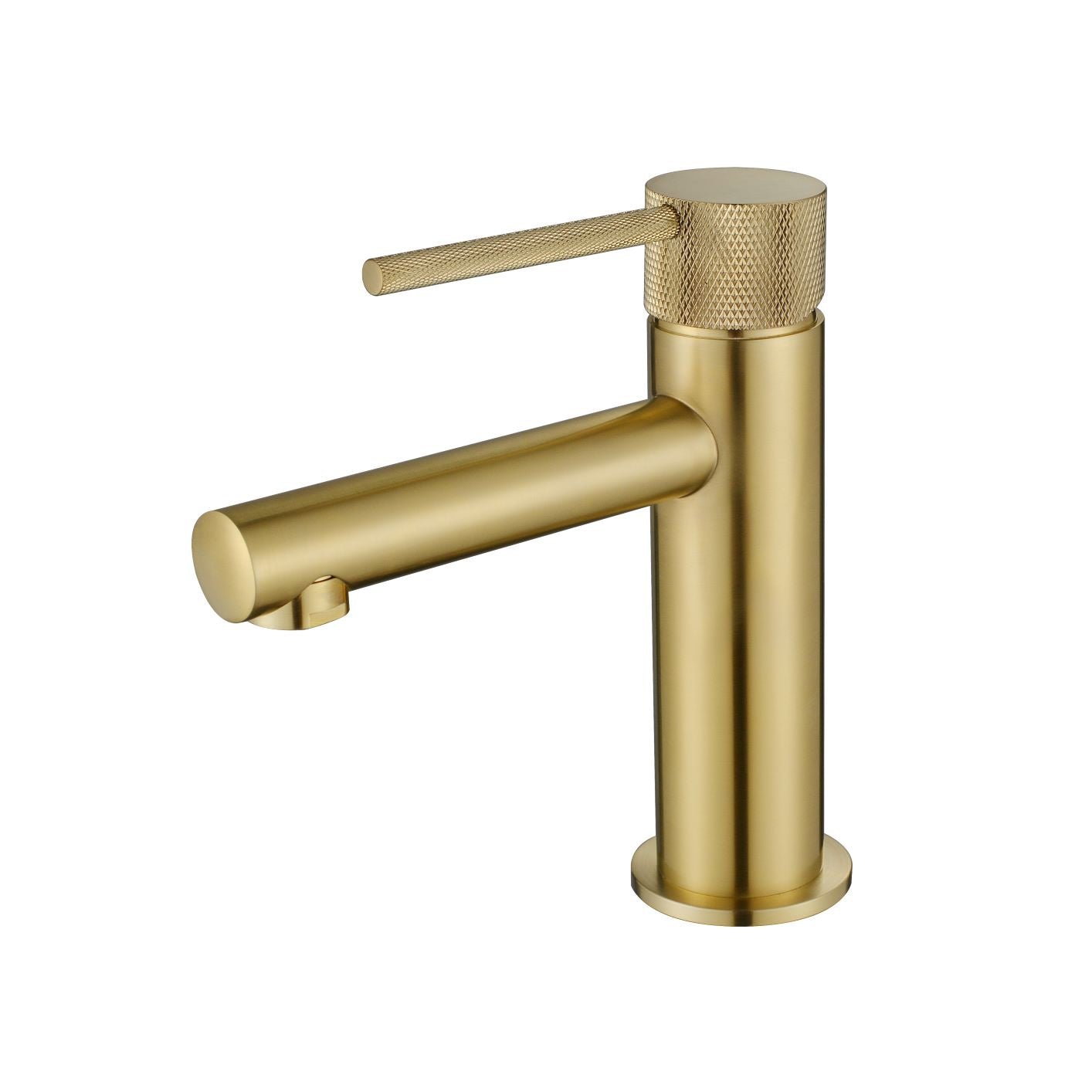 MODERN NATIONAL STAR MINI BASIN MIXER WITH KNURLED HANDLE 158MM BRUSHED BRONZE