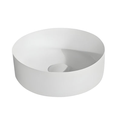 INFINITY CERAMIC BASIN ABOVE COUNTER ROUND MATTE WHITE 300MM