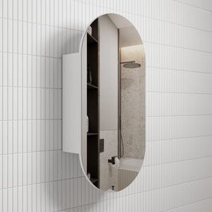 AULIC BEAU MONDE MATTE WHITE SHAVING CABINET 450X900MM