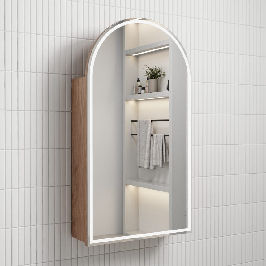 AULIC CANTERBURY MIA LED SHAVING CABINET 500X900MM