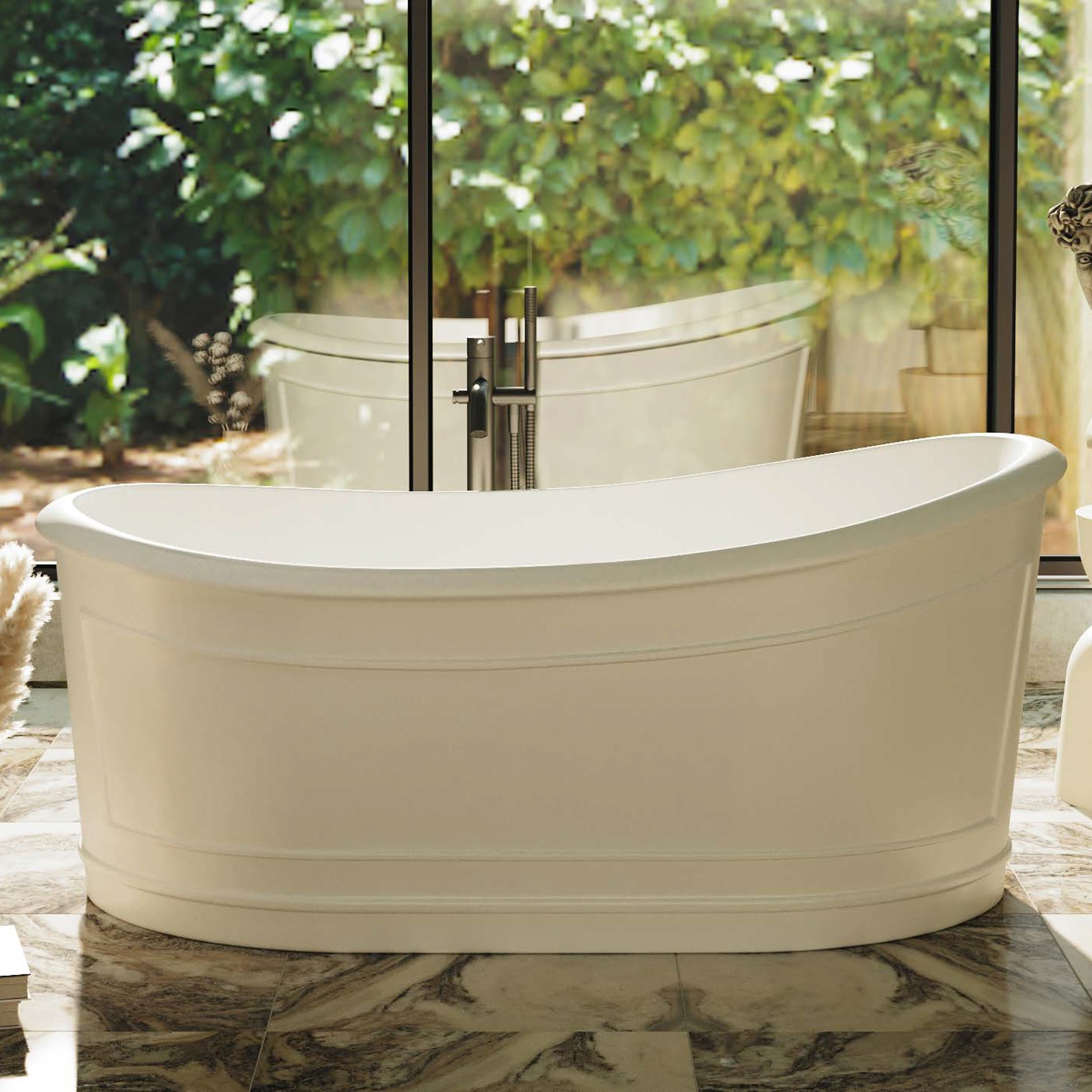 BEL BAGNO RITZ FREESTANDING BATHTUB MATTE WHITE 1676MM