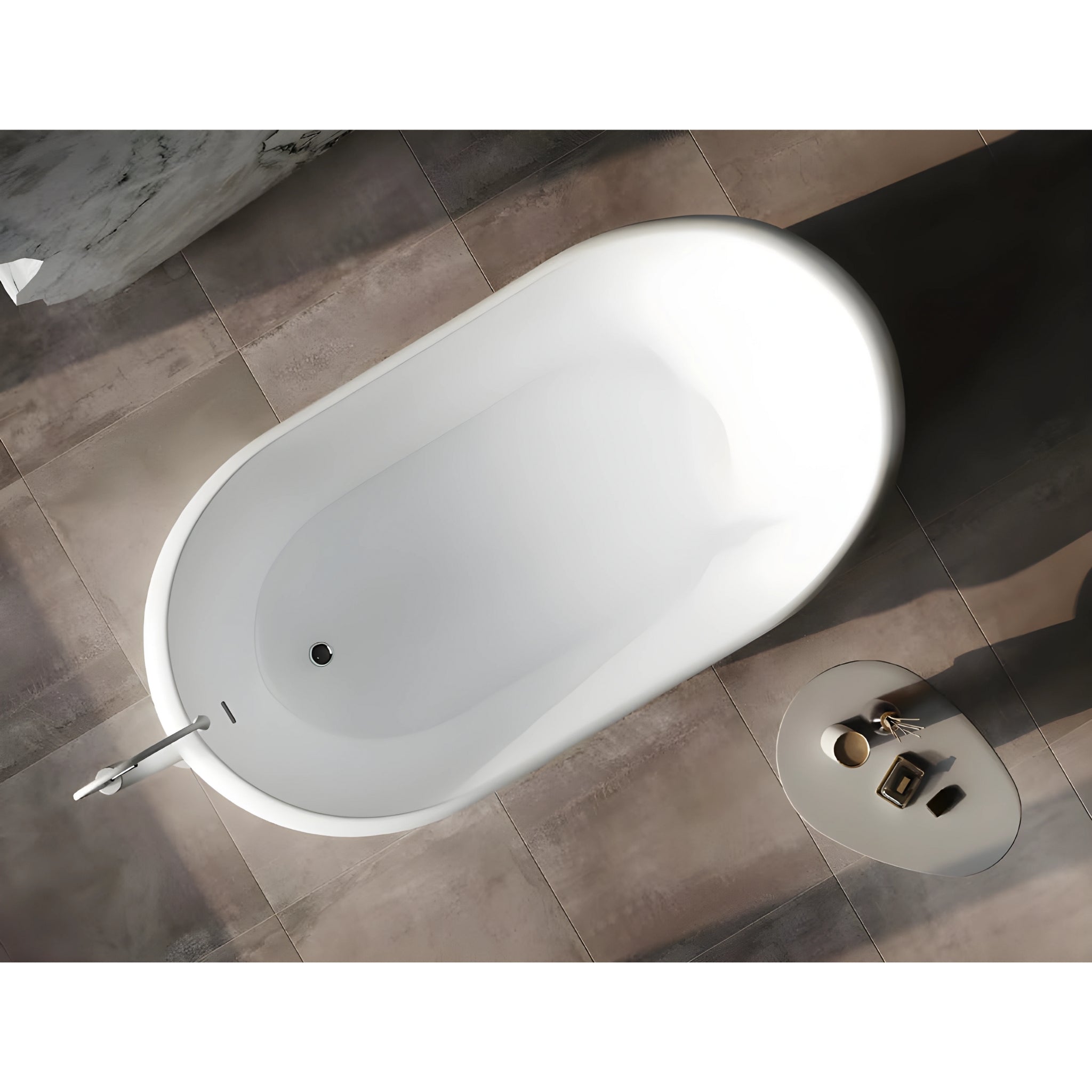 BEL BAGNO RITZ FREESTANDING BATHTUB MATTE WHITE 1676MM