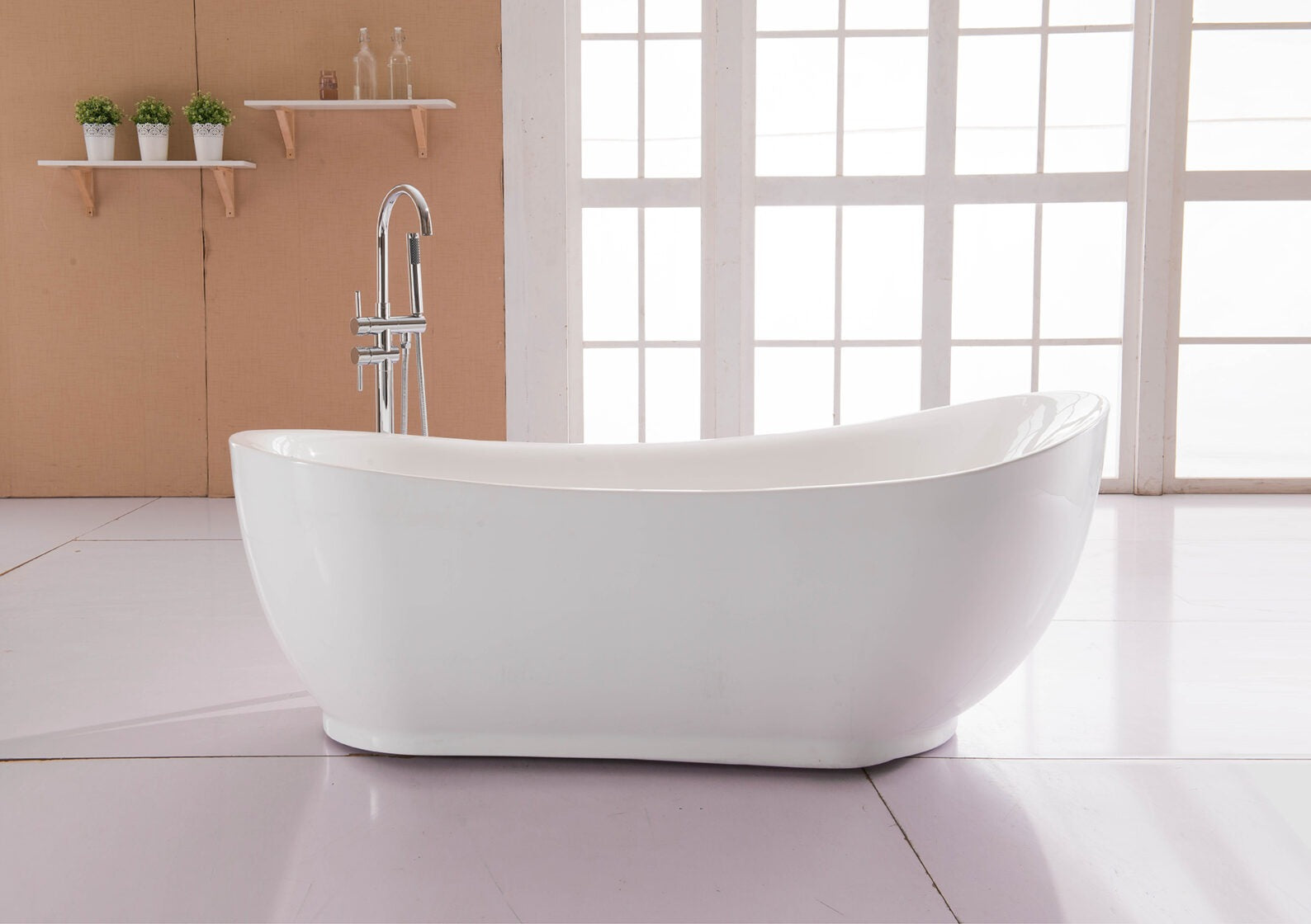 RIVA BELLA FREESTANDING BATHTUB GLOSS WHITE (AVAILABLE IN 1500MM AND 1700MM)