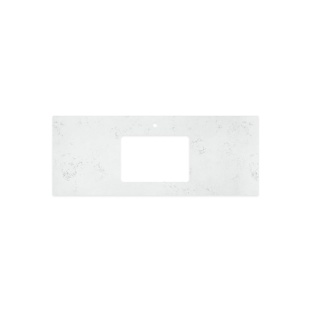 FIENZA BIANCO MARBLE SILICA FREE RECTANGULAR DEPTH STONE BENCHTOP WITH SINGLE UNDERMOUNT BASIN HOLE & TAP HOLE (AVAILABLE IN 600MM, 750MM, 900MM, 1200MM, 1500MM AND 1800MM)