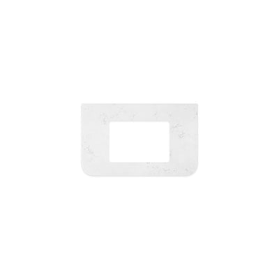 FIENZA BIANCO MARBLE SILICA FREE CURVED DEPTH STONE BENCHTOP WITH SINGLE UNDERMOUNT BASIN HOLE (AVAILABLE IN 750MM 900MM 1200MM AND 1500MM)