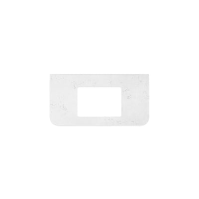 FIENZA BIANCO MARBLE SILICA FREE CURVED DEPTH STONE BENCHTOP WITH SINGLE UNDERMOUNT BASIN HOLE (AVAILABLE IN 750MM 900MM 1200MM AND 1500MM)