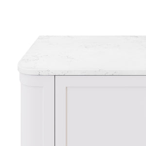 FIENZA BIANCO MARBLE SILICA FREE CURVED DEPTH STONE BENCHTOP (AVAILABLE IN 750MM 900MM 1200MM AND 1500MM)