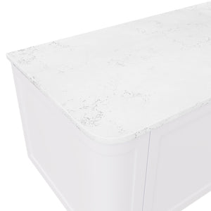 FIENZA BIANCO MARBLE SILICA FREE CURVED DEPTH STONE BENCHTOP (AVAILABLE IN 750MM 900MM 1200MM AND 1500MM)